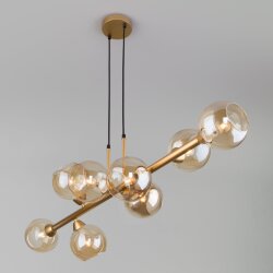 Умный подвесной светильник с круглыми стеклянными плафонами 70113/8 янтарный Smart (047076)