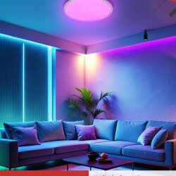 Светильник светодиодный COMFORT MYSTERY-RGB 125Вт 230В 3000-6500K 10000Лм 500x80мм с пультом ДУ IN HOME