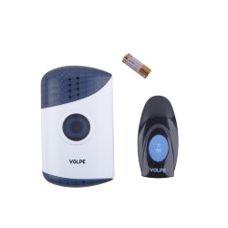 UDB-Q024 W-R1T1-16S-100M-WH Звонок беспроводной, 36 мелодий, Световая индикация, Радиус действия 100 метров, Блистерная упаковка, Белый.