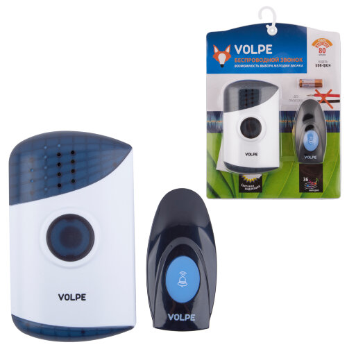 UDB-Q024 W-R1T1-16S-100M-WH Звонок беспроводной, 36 мелодий, Световая индикация, Радиус действия 100 метров, Блистерная упаковка, Белый. - фото 9