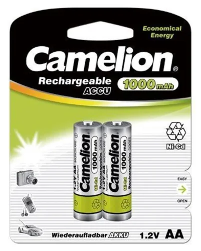 Аккумулятор AA/R6 1000мА.ч NI-CD BP-2 металлик (блист.2шт) Camelion 6181 - фото 3