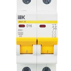 Выключатель автоматический модульный 2п D 16А 4.5кА ВА47-29 KARAT IEK MVA20-2-016-D