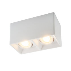 Светильник накладной IP 20, 10 Вт, GU5.3, LED, белый, пластик, Denkirs DK3035-WH