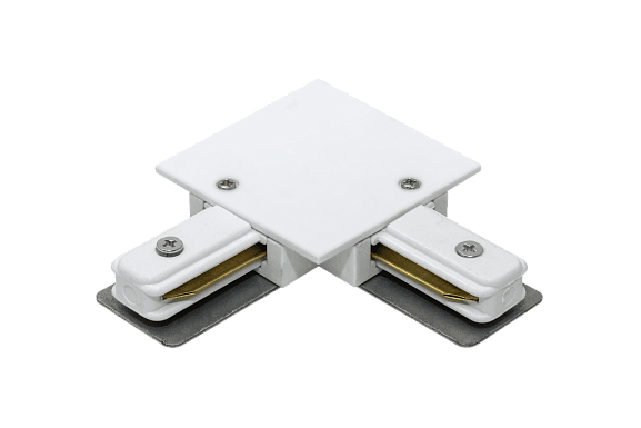 'L коннектор для однофазных встраиваемых трековыx систем, Белый,KXZ-RC-WH-L - фото