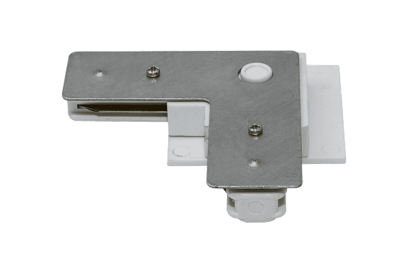 'L коннектор для однофазных встраиваемых трековыx систем, Белый,KXZ-RC-WH-L. Фото 4