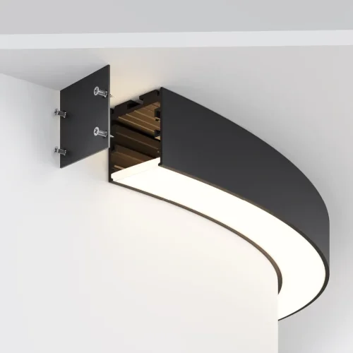 Радиусный профиль 35x35 Ø800мм 1/4 круга черный (Черный) - фото 5