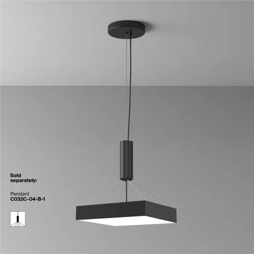 Потолочный светильник Зон / Zon 45 Вт 4000 К 120° (Черный) C032CL-45W4K-SQ-B - фото 3
