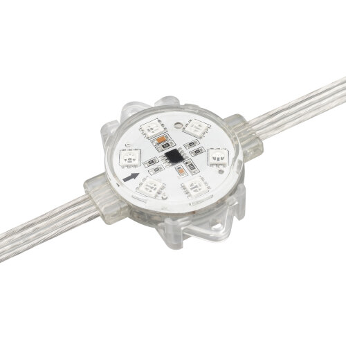 Модуль управляемый VISOR-SPI-5060-6-24V RGB 120deg (D40x12mm, 1.5W, IP68) (Arlight, Пластик, 3 года) - фото 5