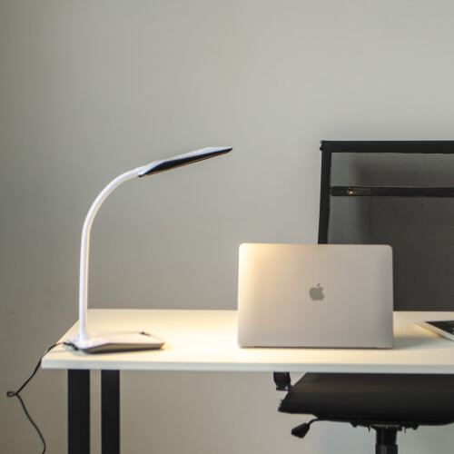 TLD-545 Black-White-LED-350Lm-3500K Светильник настольный, 4W, Механический выключатель, Черный с белым - фото 10