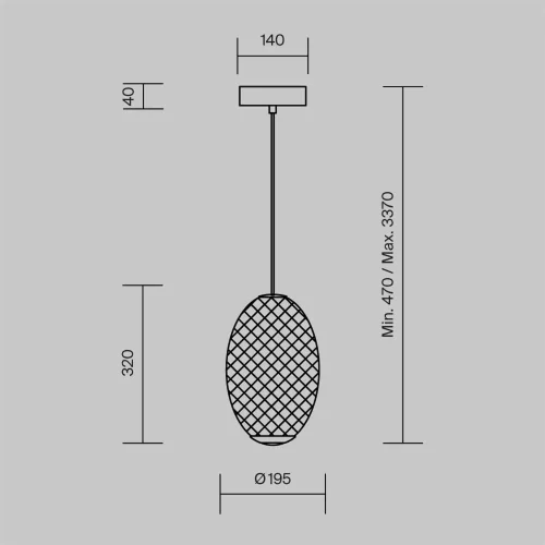 Подвесной светильник Bruma 3000K 14Вт (Черный) - фото 8