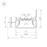 Профиль FOLED-50-WALL-2000 (Arlight, Алюминий) 035771 - фото 4