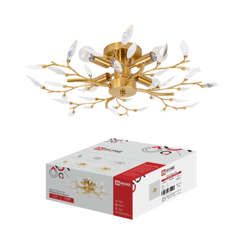 Люстра под лампу MODERN LORA-CL-4E14-GL 4хЕ14 золотой IN HOME - Фото