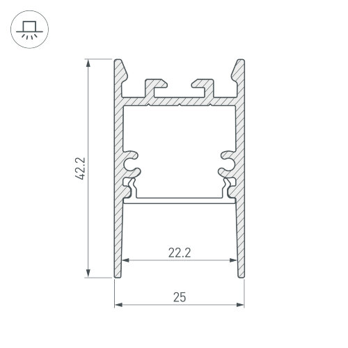 Профиль SL-COMFORT-2542-2000 BLACK (Arlight, Алюминий) - фото 4