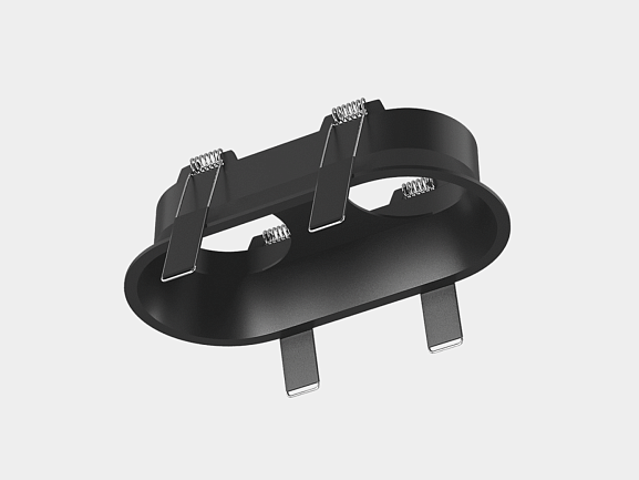 Корпус светильника потолочный встраиваемый  наклонный, Черный, IP20, COMBO-50-BL. Фото 2