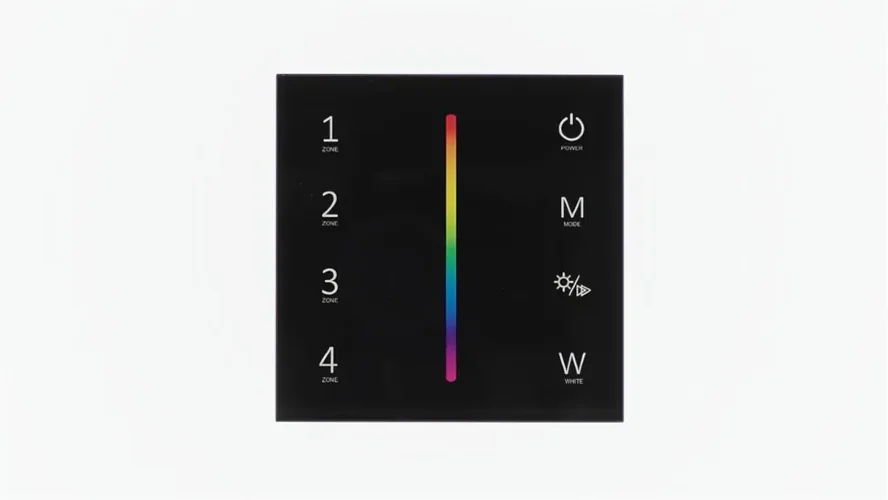 Сенсорная панель T24 Black IC79 (RGBW/RGB, 4 zone, RF 2.4GHz, 3VDC(AAAx2)) - фото I