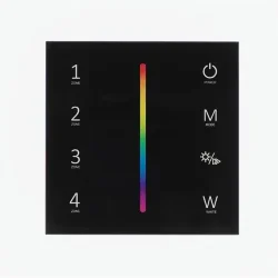 Сенсорная панель T24 Black IC79 (RGBW/RGB, 4 zone, RF 2.4GHz, 3VDC(AAAx2))