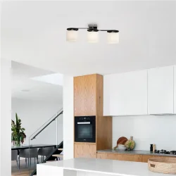 Светильники серии выполнены в современном стиле, арматура сделана из металла, а плафоны – из матового стекла. Благодаря своей небольшой высоте светильники Bice подходят для невысоких помещений. (Хром)