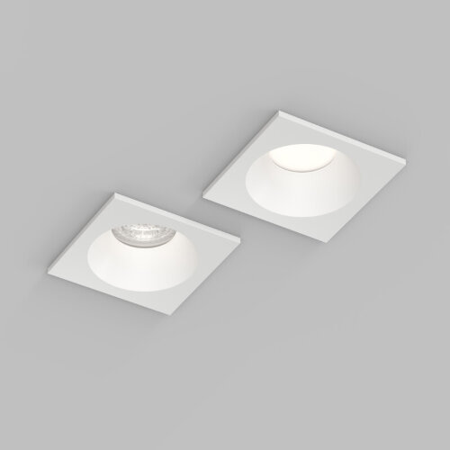 DK2131-WH Встраиваемый влагозащищённый светильник COVE, IP44, до 15 Вт LED, GU10, алюминий, белый. Фото 4