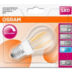 Лампа светодиодная филаментная 12W/4000K (=100W) E27 DIM | LED STAR FILAMENT | - OSRAM