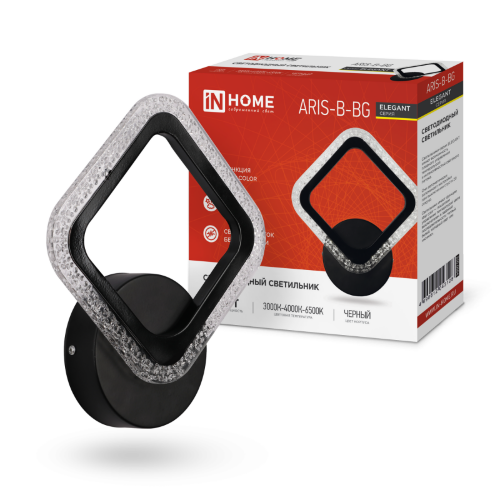 Светильник светодиодный ELEGANT ARIS-B-BG 15Вт 230В 3000-6500K 1200Лм STEP COLOR черный IN HOME - Фото