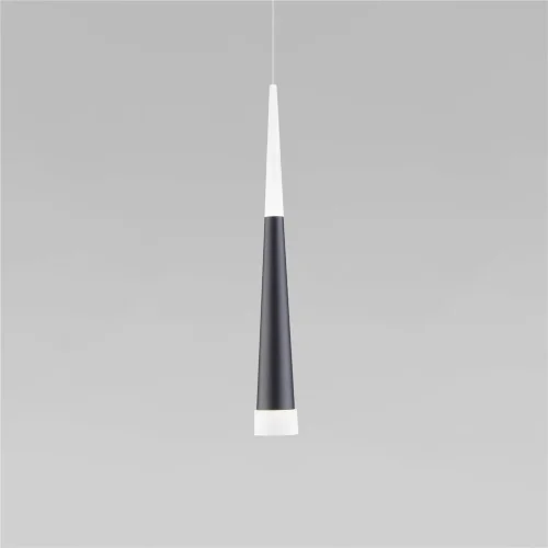 Подвесной светодиодный светильник DLR038 7+1W 4200K черный матовый - фото