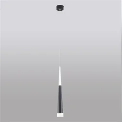 Подвесной светодиодный светильник DLR038 7+1W 4200K черный матовый (044560)