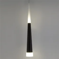 Подвесной светодиодный светильник DLR038 7+1W 4200K черный матовый (044560)