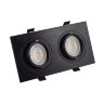 DK3022-BK Встраиваемый светильник, IP 20, 10 Вт, GU5.3, LED, черный, пластик.
