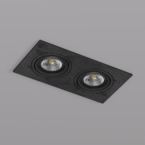 DK3022-BK Встраиваемый светильник, IP 20, 10 Вт, GU5.3, LED, черный, пластик. Фото 3