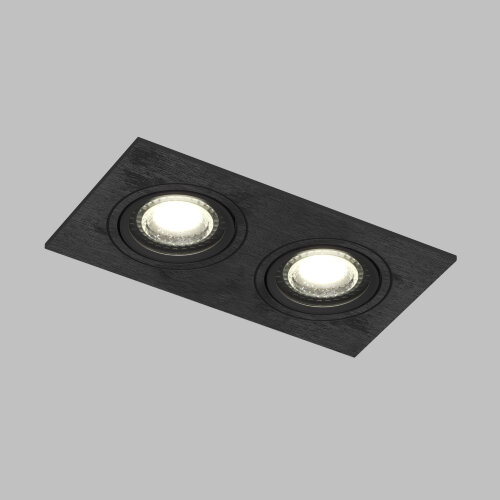 DK3022-BK Встраиваемый светильник, IP 20, 10 Вт, GU5.3, LED, черный, пластик. Фото 2