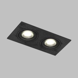 Встраиваемый светильник, IP 20, 10 Вт, GU5.3, LED, черный, пластик, Denkirs DK3022-BK