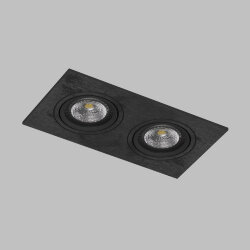 Встраиваемый светильник, IP 20, 10 Вт, GU5.3, LED, черный, пластик, Denkirs DK3022-BK