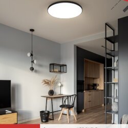 Светильник светодиодный NEO SIMPLE-7565-BL 75Вт 230В 6500K 6000Лм 375x60мм черный IN HOME