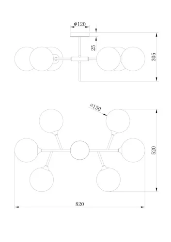 Люстра Freya FR5115PL-06BZ1 (Латунь) - фото 2