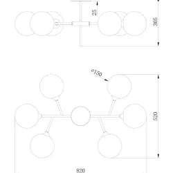 Люстра Freya FR5115PL-06BZ1 (Латунь)