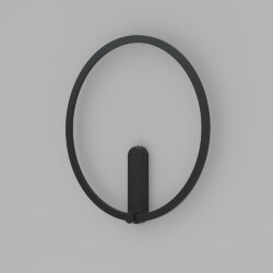 Бра ROUND со светодиодом, IP20, 24W, 3000/4000/6500K, черный, алюминий, Denkirs DK5035-BK