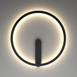 Бра ROUND со светодиодом, IP20, 24W, 3000/4000/6500K, черный, алюминий, Denkirs DK5035-BK