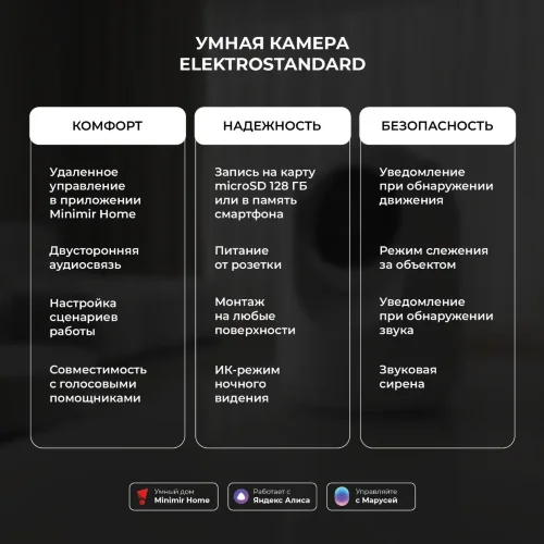 Умная видеокамера белая IP20 76500/00 - фото 8