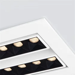 Встраиваемый точечный светодиодный светильник 9923 LED 20W 4200K белый/черный (052482)