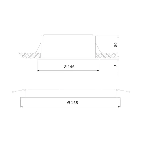 Встраиваемый точечный светодиодный светильник 9923 LED 20W 4200K белый/черный - фото 5