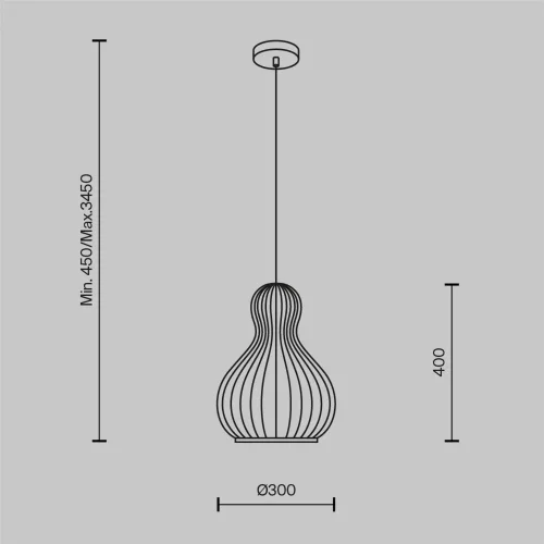 Подвесной светильник Корни / Roots E27х1 (Черный) MOD192PL-01W1 - фото 10