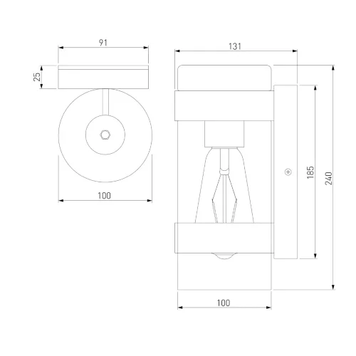 Уличный настенный светильник Falcon 35167/D черный - фото 6