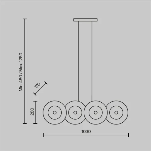 Подвесной светильник Aster E14х8 (Золото) - фото