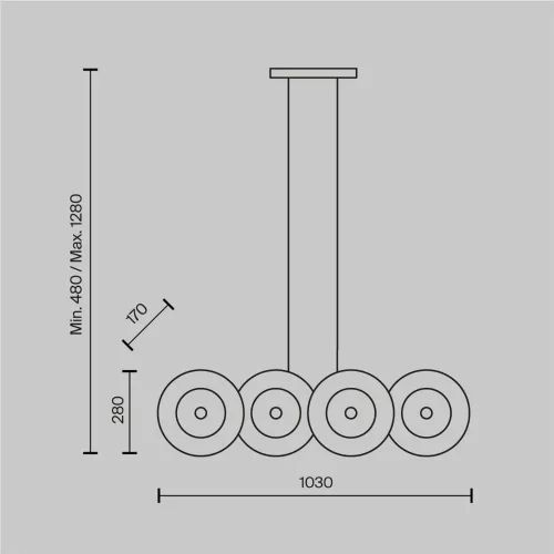 Подвесной светильник Aster E14х8 (Золото) - фото 3