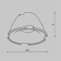 Линза для серии Альфа / Alfa LED 36° (Прозрачный) LensD35-36