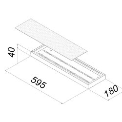 Универсальный офисный светодиодный светильник 20 Вт IP44 595x180x40 мм 4000K Опал