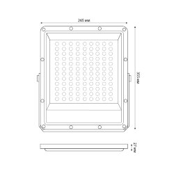 ULF-F51D-150W-6500K IP65 200-240V GREY Прожектор светодиодный, Дневной свет 6500K, Угол 90 градусов, Корпус серый, TM Uniel