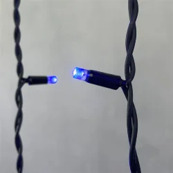 Гирлянда Бахрома 3,2 x 0,9 м Синяя 220В, 168 LED, Провод Черный Каучук, IP65
