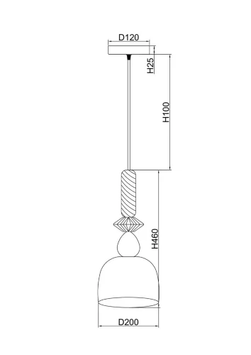 Подвесной светильник Freya FR5148PL-01GR (Латунь) FR5148PL-01GR - фото 2