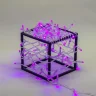 Гирлянда Нить с Колпачком 10м Фиолетовая 220В, 100 LED, Провод Прозрачный ПВХ, IP65. Фото 1.